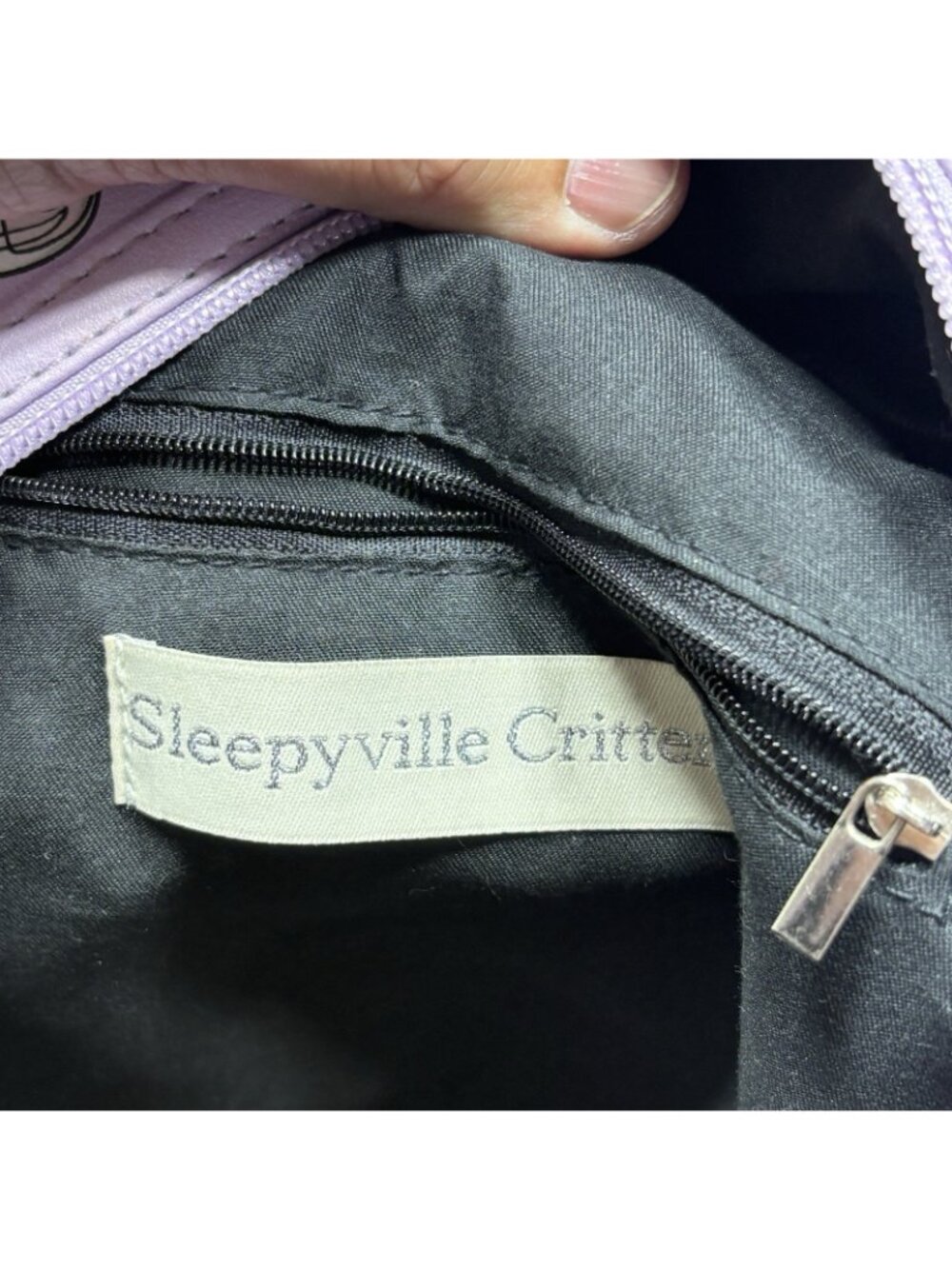 Sleepyville Critters Spooky Food Mini Backpack in Vinyl Skull Halloween Purple - Picture 9 of 9